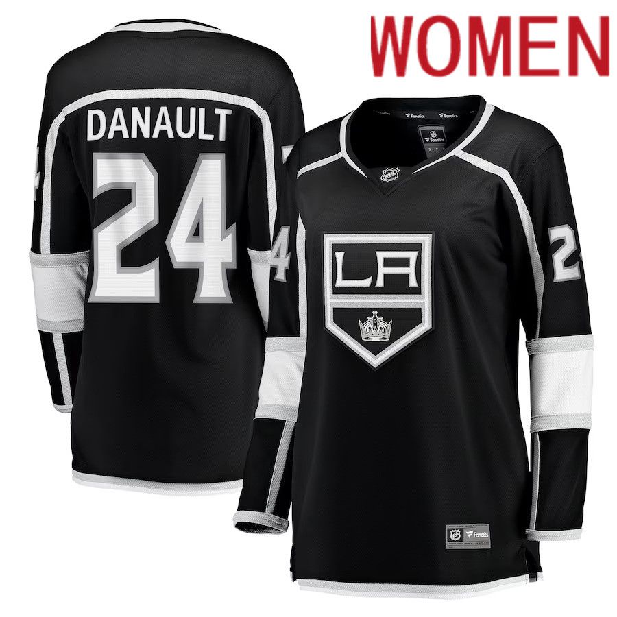 Women Los Angeles Kings #24 Phillip Danault Fanatics Branded Black Breakaway Player NHL Jersey->women nhl jersey->Women Jersey